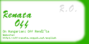 renata off business card